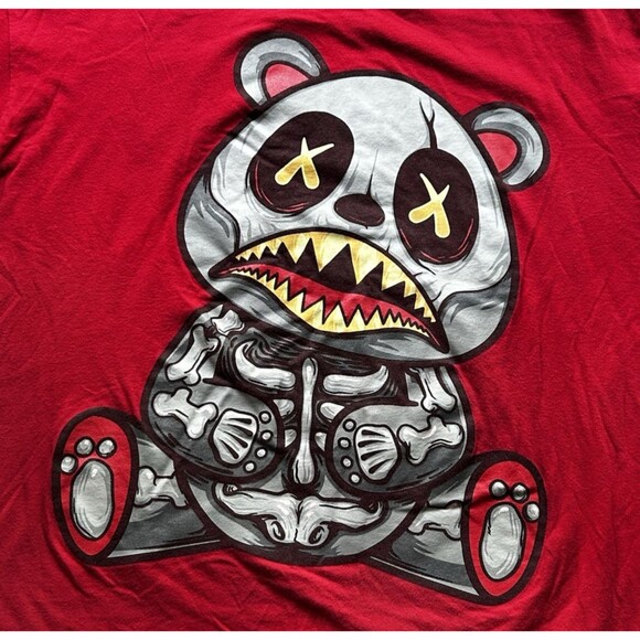 Baws White Bear Skull Spinal Skeleton Mens Medium T Shirt - Picture 7 of 8